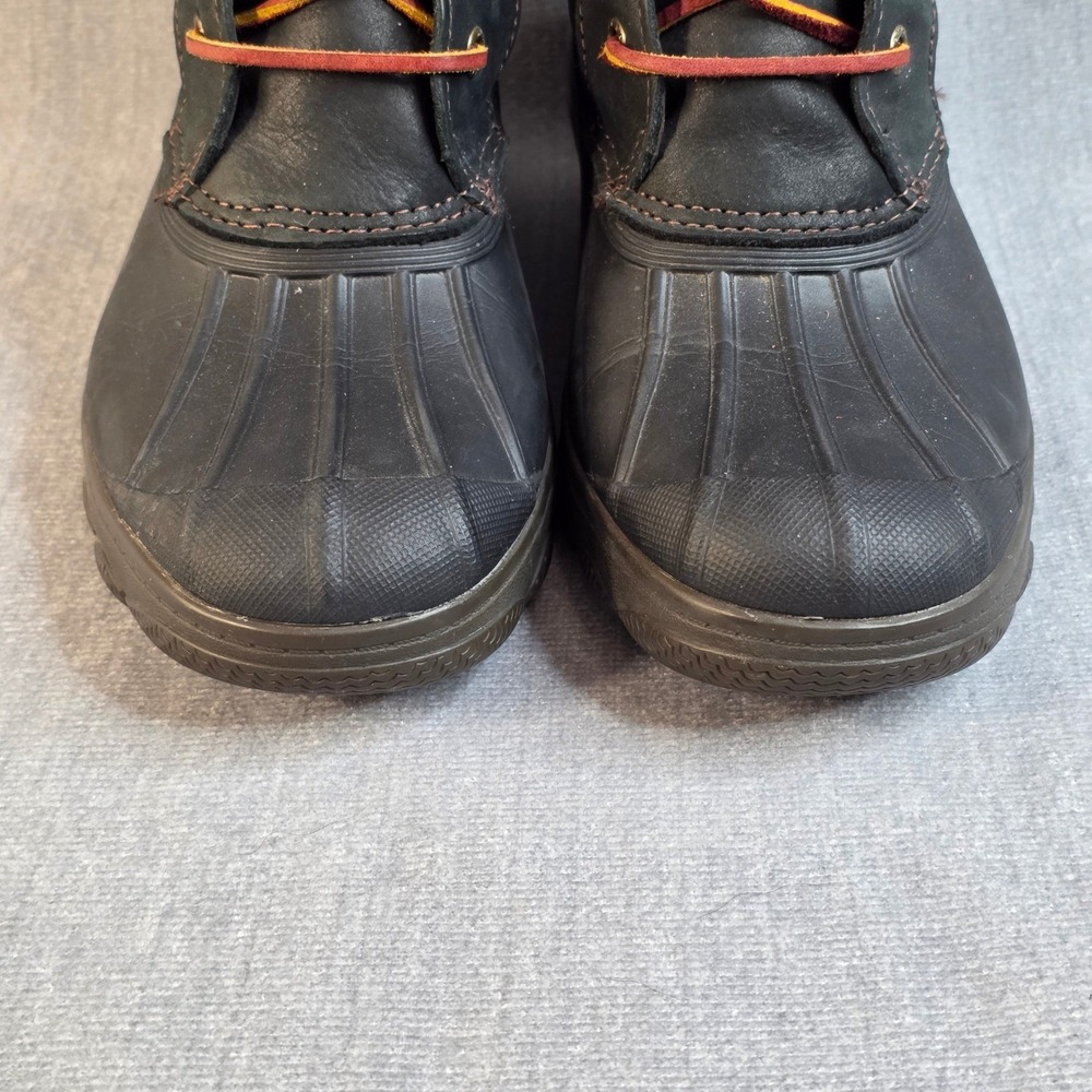Sperry Duck Boots Women 6 Black STS80766 Saltwater Leather Waterproof Preppy - Picture 3 of 13
